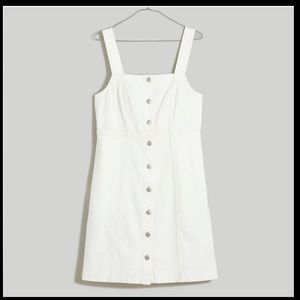 Madewell Denim Square-Neck Sleeveless Mini Dress